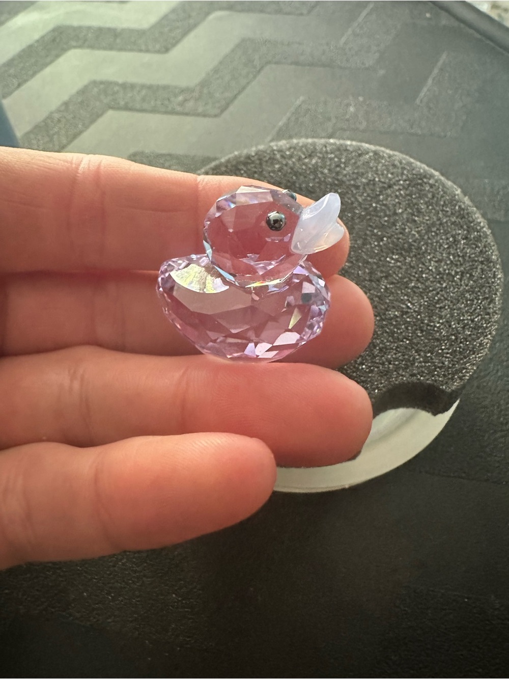 Swarovski Crystal Duck Figurine in Light Purple - Picture 7 of 12